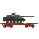 Wagon porte-char SSym46 + char amx-30 "Château-Thierry" 1DB 6RD - Ree Modèles WBA030 - HO 1/87 - SNCF - Ep IV - 2R