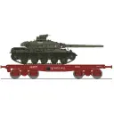 Wagon porte-char SSym46 + char amx-30 "Provence" 1DB 6RD - Ree Modèles WBA032 - HO 1/87 - SNCF - Ep IV - 2R
