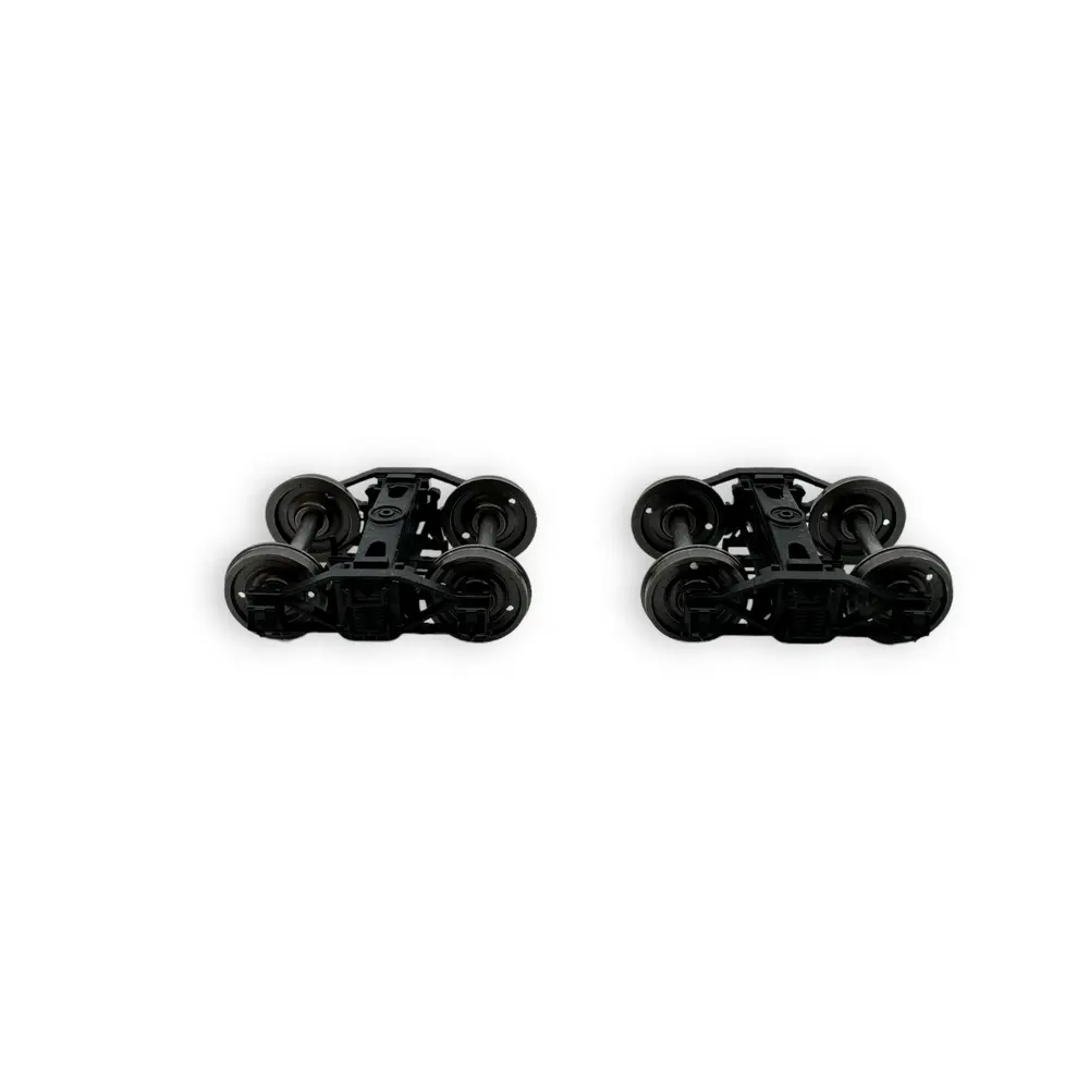 Set de deux bogies TP à roues pleines - Noir - REE Modèles XB109J01