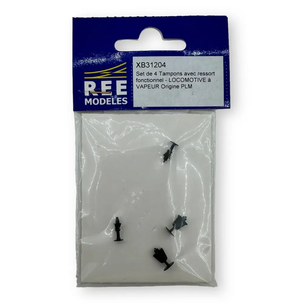 Set de 4 tampons à ressort pour locomotive à vapeur PLM - REE XB31204 - HO 1/87