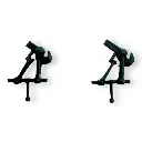 Attelages à choquelle en fonderie (x2) - Gris - REE Modèles XB540 - HO 1/87