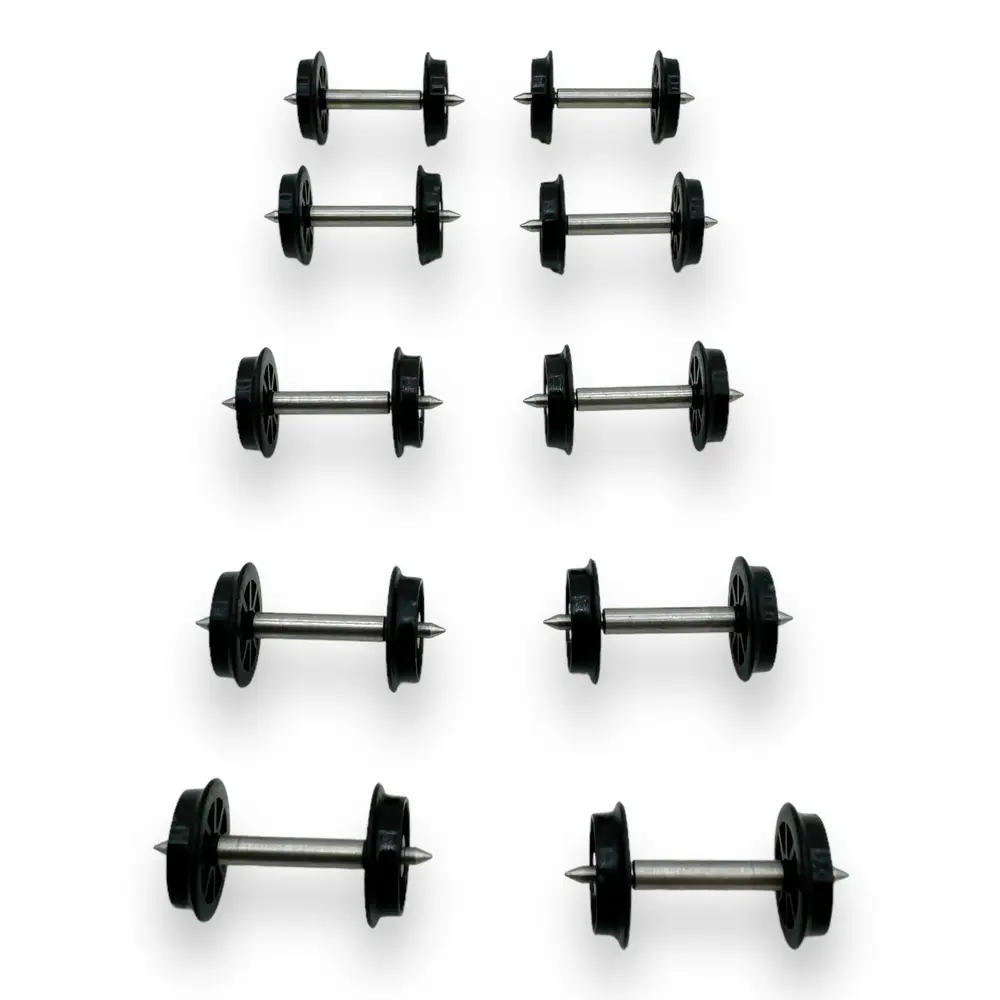 Set de 10 essieux pour wagons avec roues à rayons  - REE Modèles VMESSIEUHOM - Echelle HOm