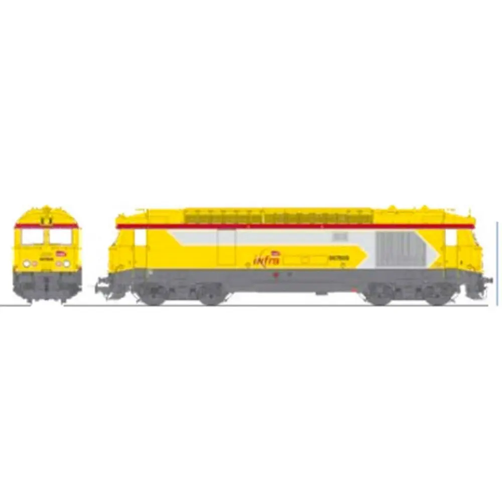 Locomotive diesel BB 67608 Infra - Ree Modèles MB242S - HO 1/87 - SNCF - Ep VI - Digital sound fumigène - 2R