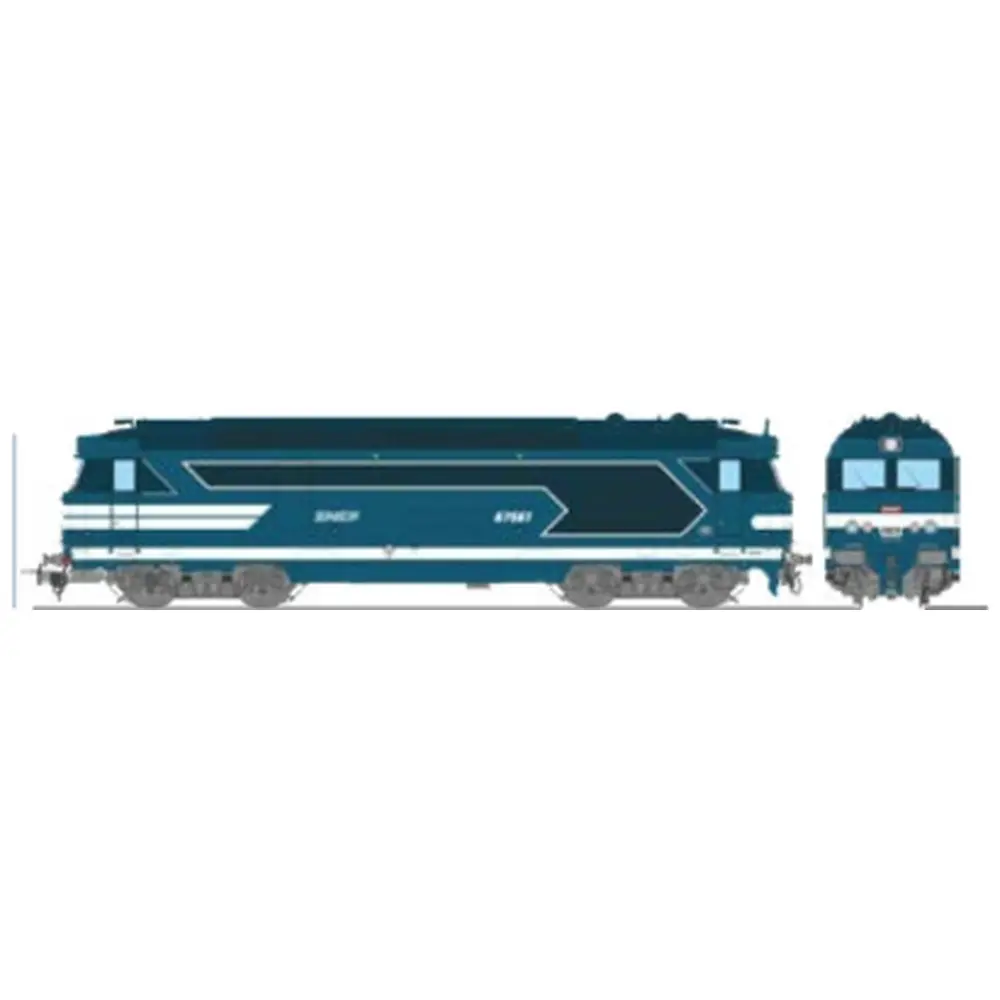 Locomotive diesel BB 67561 - Ree Modèles MB249 - HO 1/87 - SNCF - Ep V - Analogique - 2R