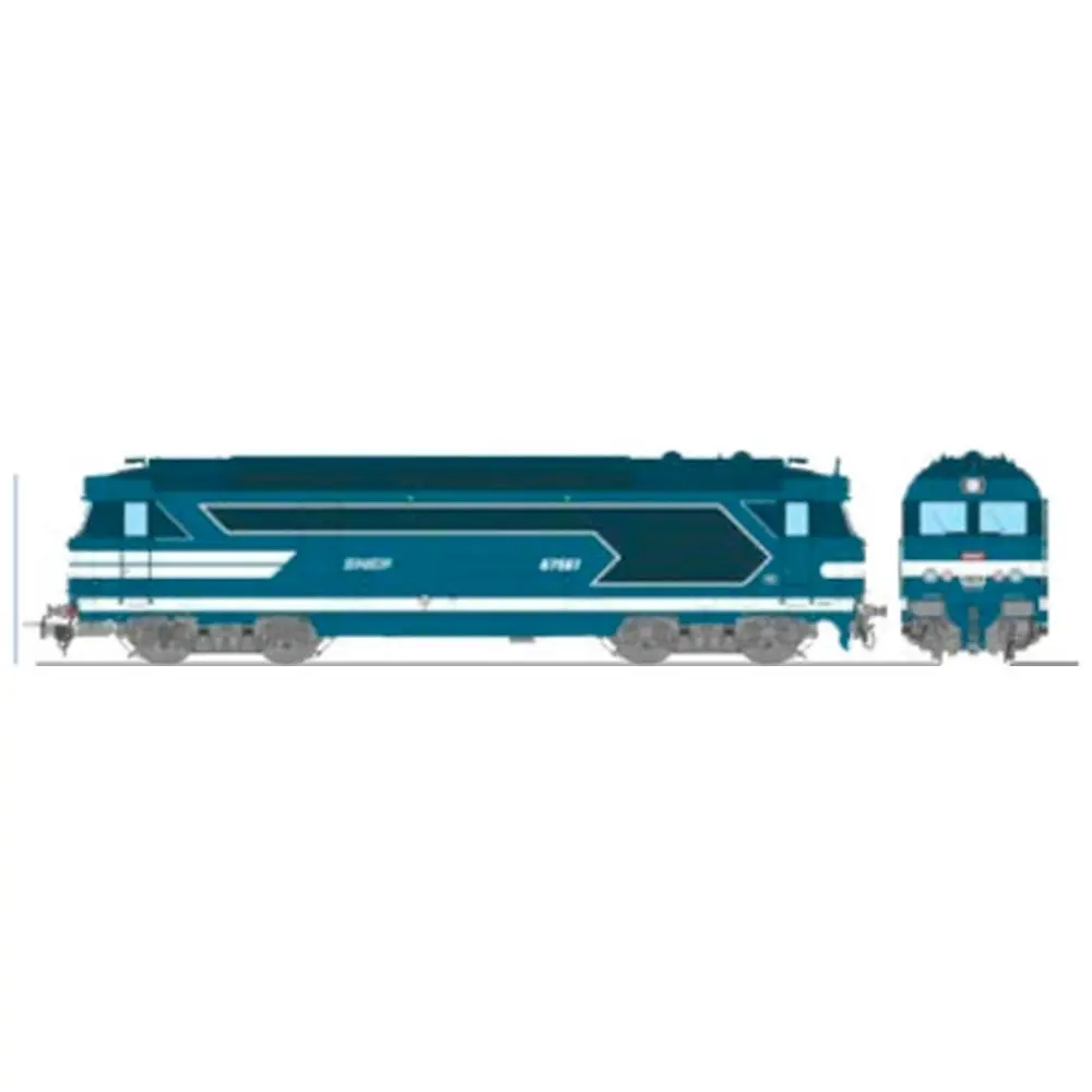 Locomotive diesel BB 67561 - Ree Modèles MB249S - HO 1/87 - SNCF - Ep V - Digital sound fumigène - 2R
