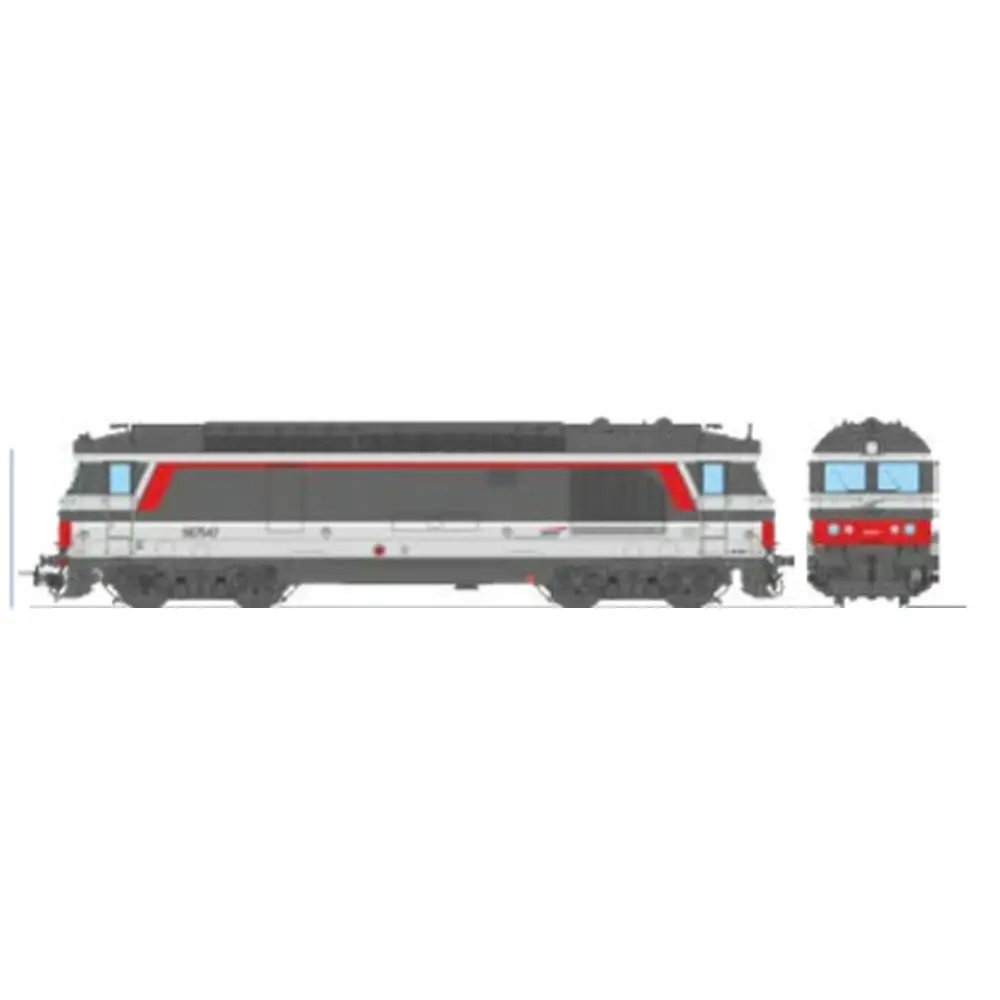 Locomotive diesel BB 67547 Multiservice - Ree Modèles MB251 - HO 1/87 - SNCF - Ep V/VI - Analogique - 2R