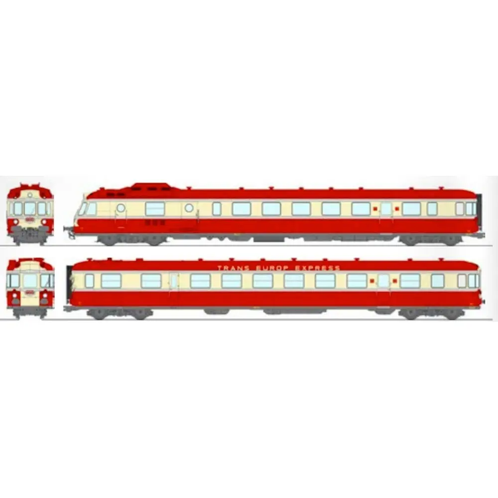 Autorail diesel RGP 1 X-2774 - Ree Modèles MB257S - HO 1/87 - SNCF/TEE - Ep III/IV - Digital sound - 2R