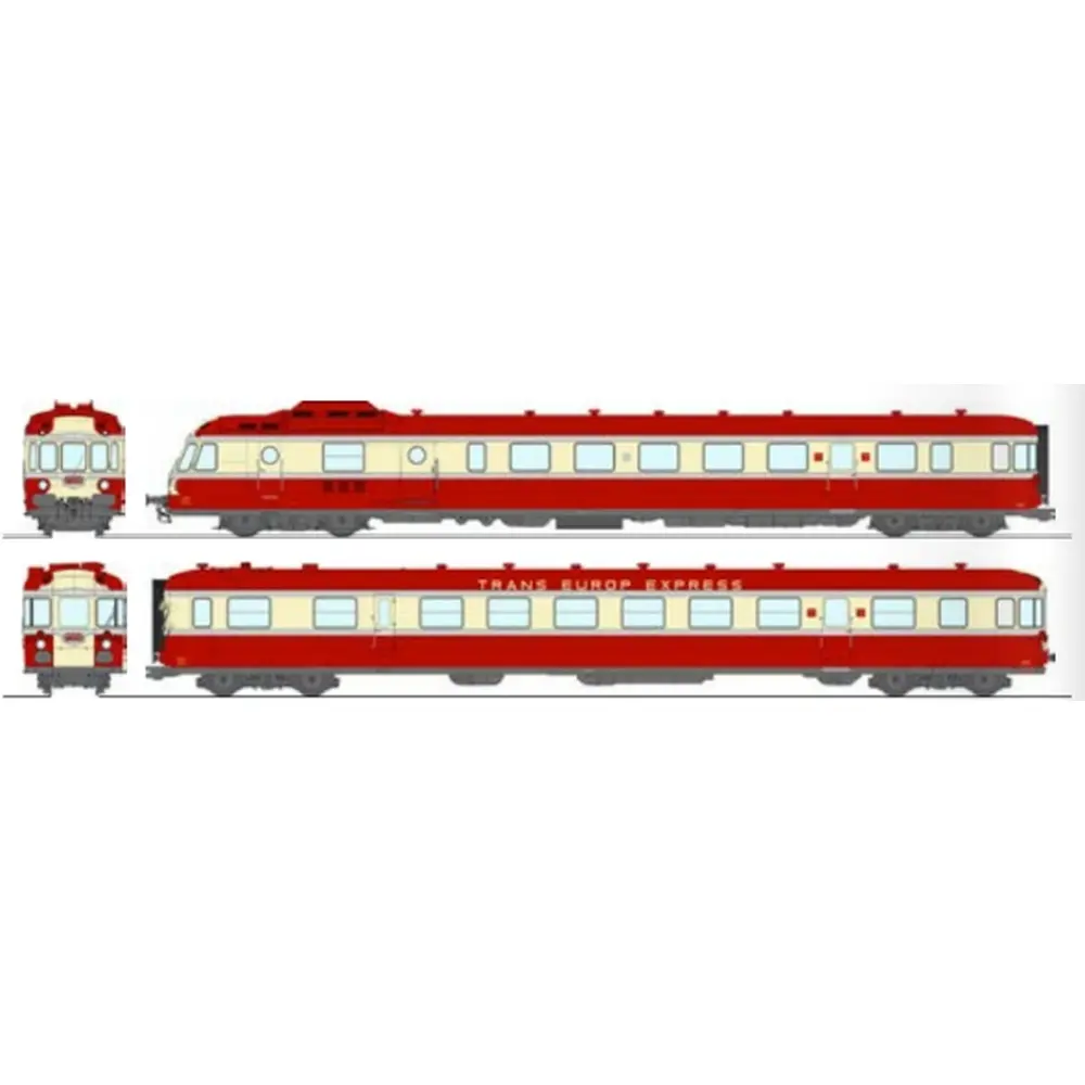 Autorail diesel RGP 1 X-2779 - Ree Modèles MB258 - HO 1/87 - SNCF/TEE - Ep III/IV - Analogique - 2R