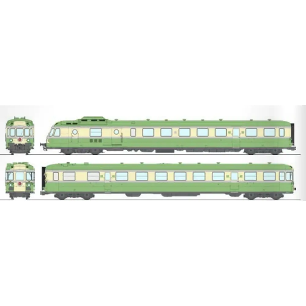 Autorail diesel RGP 1 X-2728 - Ree Modèles MB259 - HO 1/87 - SNCF/TEE - Ep III/IV - Analogique - 2R