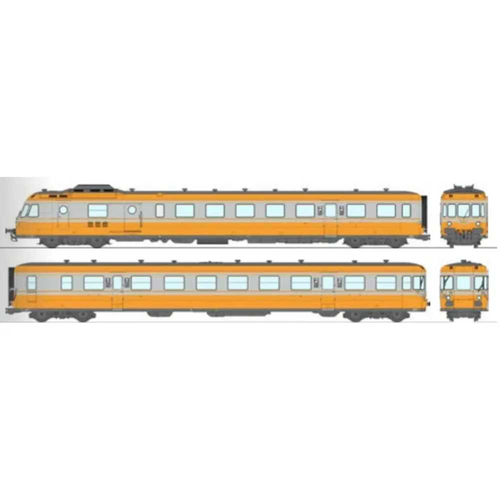 Autorail diesel RGP 1 X-2732 - Ree Modèles MB262 - HO 1/87 - SNCF/TEE - Ep IV - Analogique - 2R