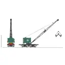 Grue Bondy sur bogie région Sud-Ouest - Ree Modèles WB795 - HO 1/87 - SNCF - 2R