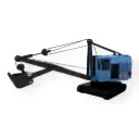 Excavatrice Bondy sur chenille bleue "Motopelle" - Ree Modèles CB156 - HO 1/87