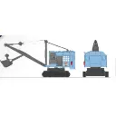 Excavatrice Bondy sur chenille bleue "Motopelle" - Ree Modèles CB156 - HO 1/87