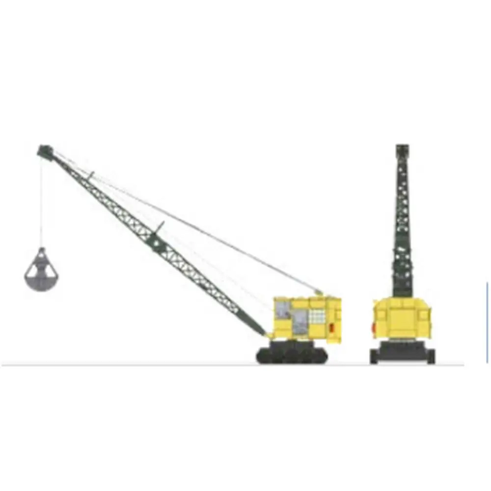 Grue Bondy sur chenille jaune - Ree Modèles CB159 - HO 1/87