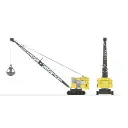 Grue Bondy sur chenille jaune - Ree Modèles CB159 - HO 1/87