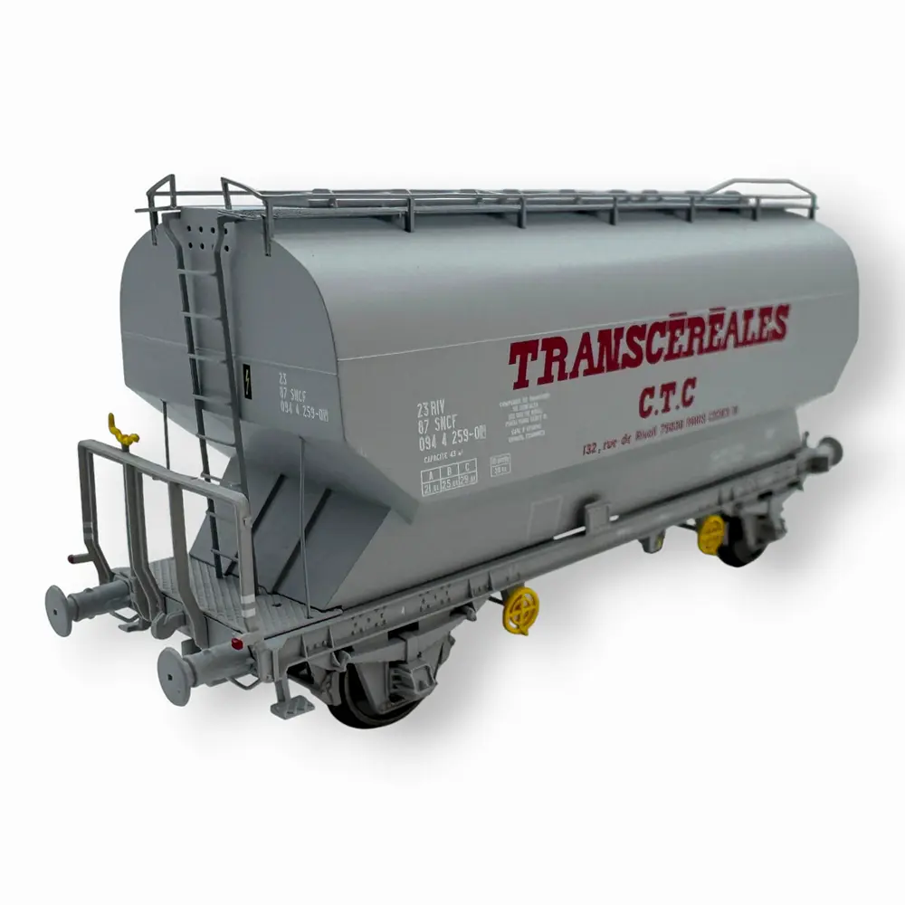 Wagon céréalier FAUVET-GIREL TRANSCEREALES « CTC » - Ree Modèles WB884 - HO 1/87 - SNCF - Ep IV/V - 2R
