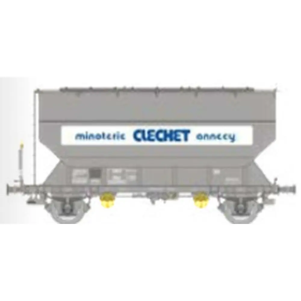 Wagon céréalier FAUVET-GIREL « MINOTERIE CLECHET ANNECY » - Ree Modèles WB888 - HO 1/87 - SNCF - Ep III - 2R