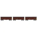 Set de 3 wagons tp couverts pour primeurs 4 portes - Ree Modèles WB910 - HO 1/87 - SNCF - Ep III - 2R