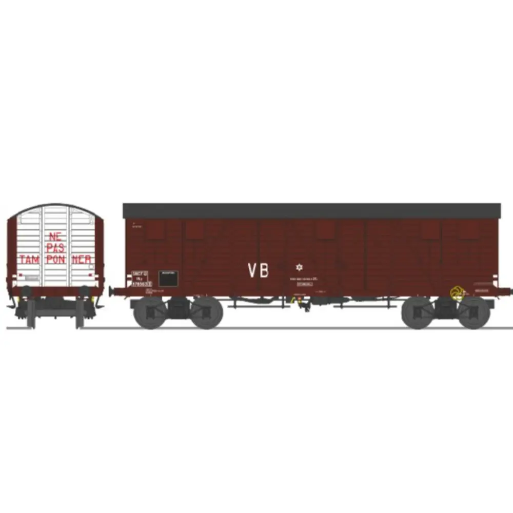 Wagon tp couvert 4 portes « VB » - Ree Modèles WB912 - HO 1/87 - SNCF - Ep III - 2R