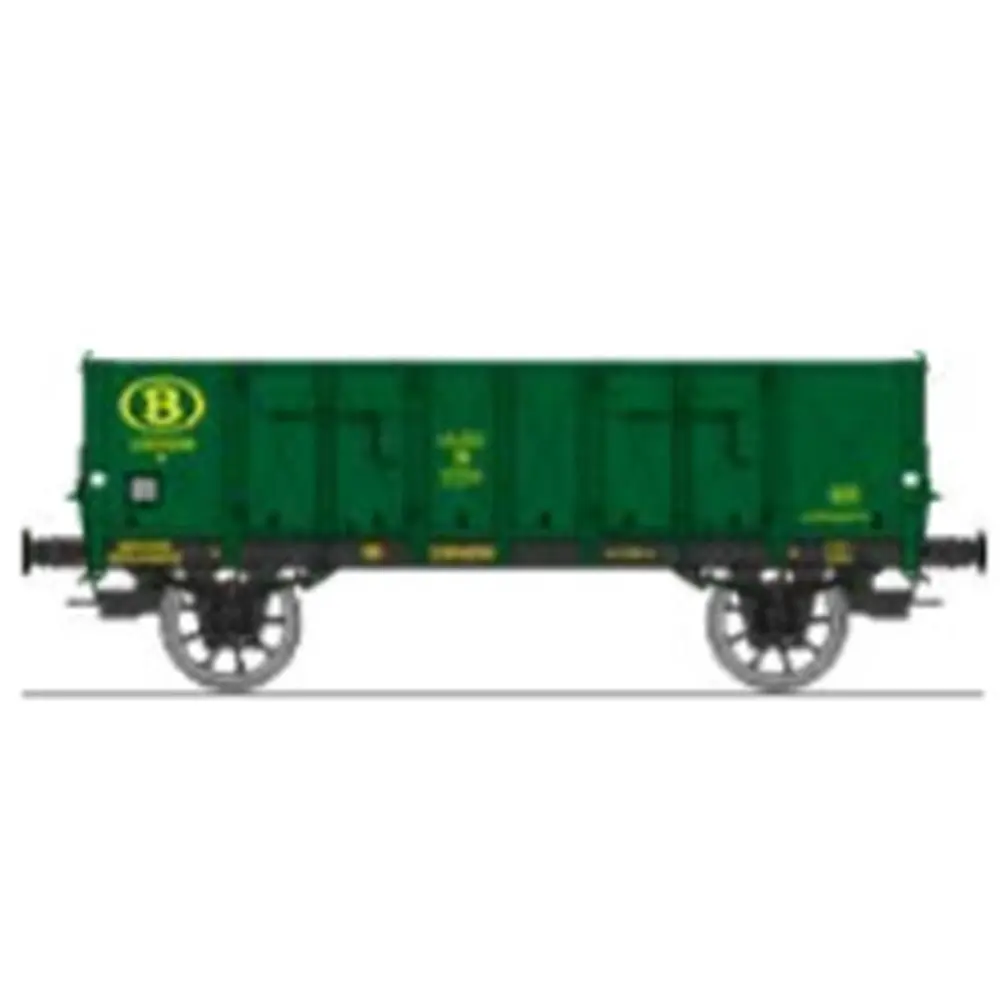 Wagon tombereau Ludwigshafen caisse métallique N°100456 - Ree Modèles WB922 - HO 1/87 - SNCB - Ep III - 2R