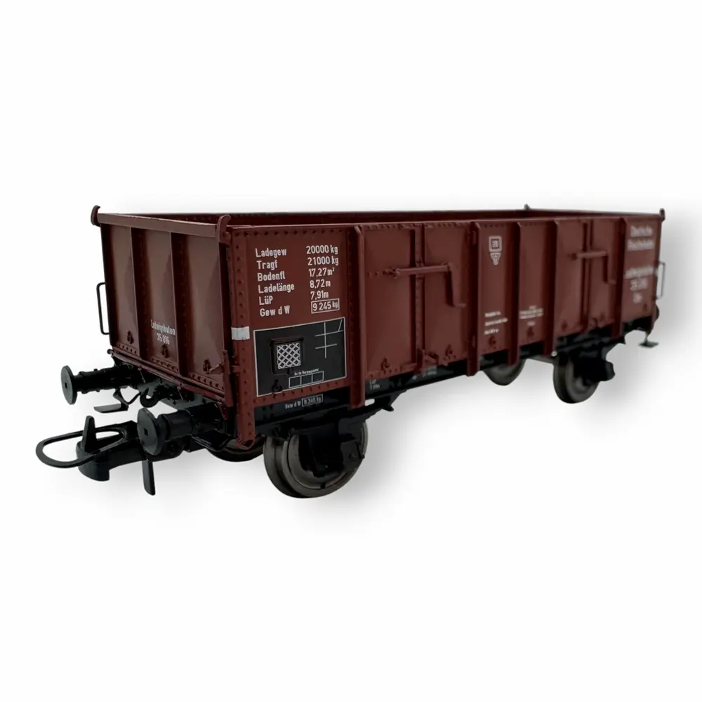 Wagon tombereau Ludwigshafen caisse métallique N°35 016 Om - Ree Modèles WB929 - HO 1/87 - DR - Ep III - 2R