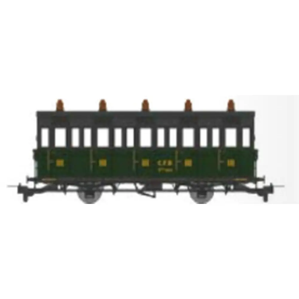 Voiture voyageurs « Cage à poule » N°1805 - Ree Modèles VM042 - HOe/HOm 1/87 - CFD - Ep II/III - 2R