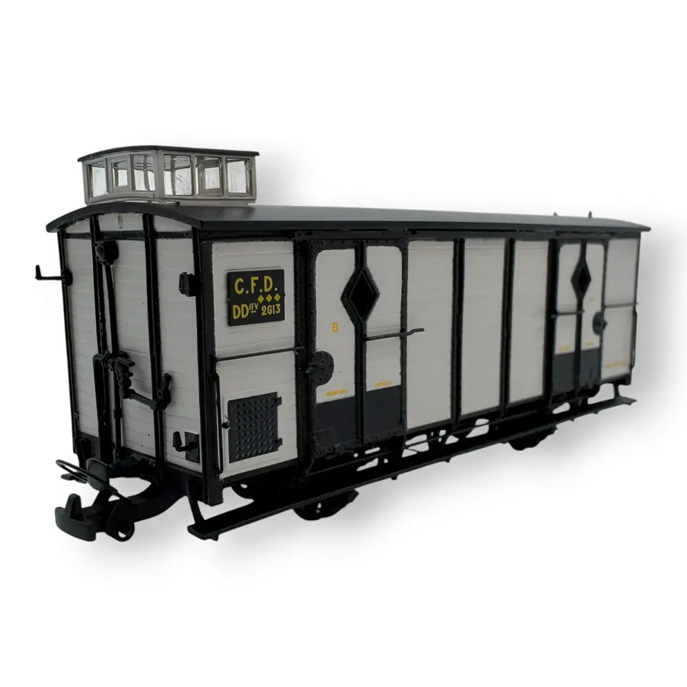 Wagon fourgon gris clair, ferrures noires, N°2613 - Ree Modèles VM048 - HOe/HOm - CFD - Ep II/III - 2R