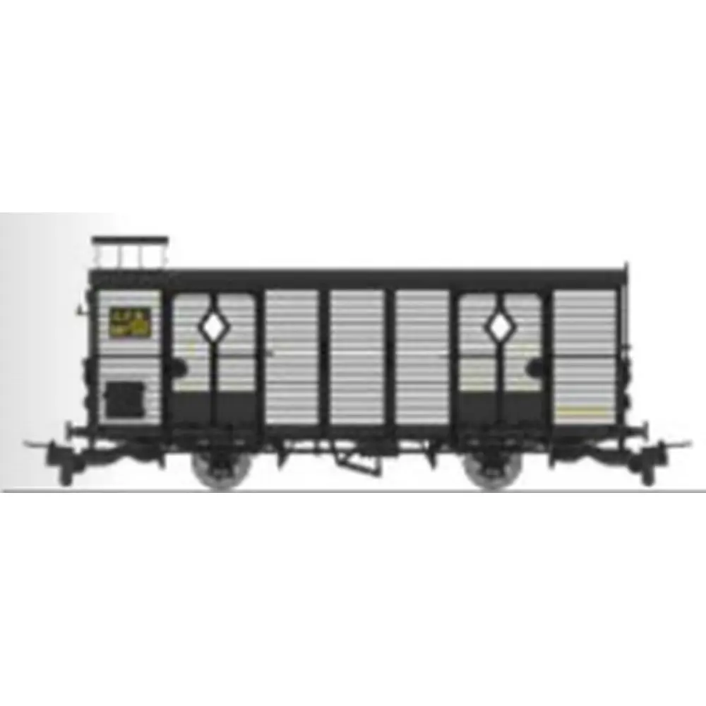 Wagon fourgon gris clair, ferrures noires, N°2613 - Ree Modèles VM048 - HOe/HOm - CFD - Ep II/III - 2R