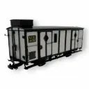 Wagon fourgon gris clair, ferrures noires, N°2612 avec cheminée - Ree Modèles VM050 - HOe/HOm - CFD - Ep III/IV - 2R