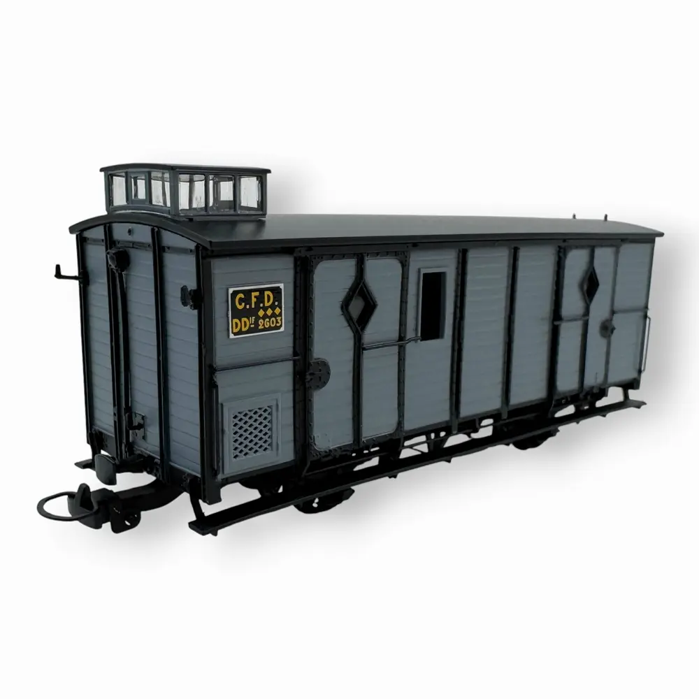 Wagon fourgon gris bleu, ferrures noires, N°2603 ( Train Touristique Velay ) - Ree Modèles VM052 - HOe/HOm - CFD - 2R
