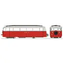 Autorail De Dion type ND Vivarais-Lozère N°201, 2 phares, sans aérateurs, rouge/gris perle - Ree Modèles VM053S - HOe/HOm 1/87 - CFD - Ep III - Digital sound - 2R