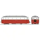 Autorail De Dion type ND Vivarais-Lozère N°202, 2 phares, rouge/gris perle - Ree Modèles VM054 - HOe/HOm 1/87 - CFD - Ep III - Analogique - 2R