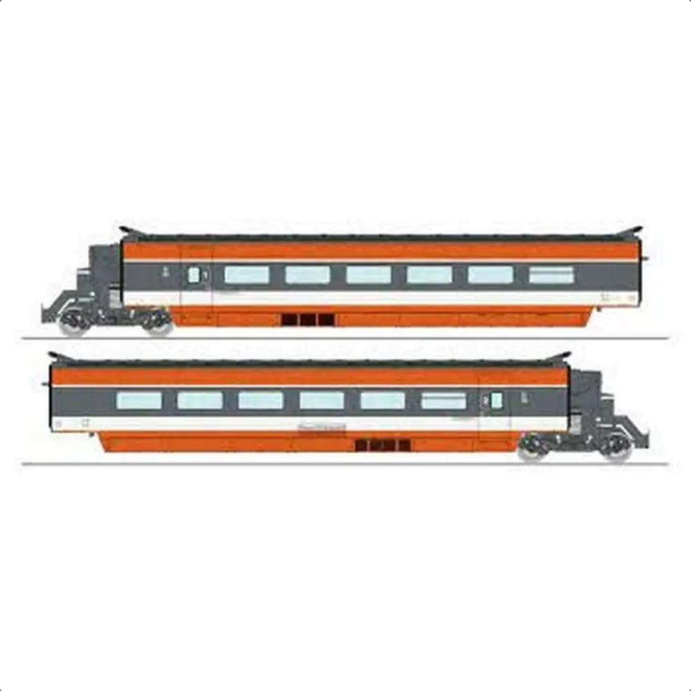 TGV Rame TRI-COURANT avec suspension à ressorts N°110 CFF - 2 éléments - Ree Modèles TGV010 - SNCF - HO 1/87 - EP. IV - 2R