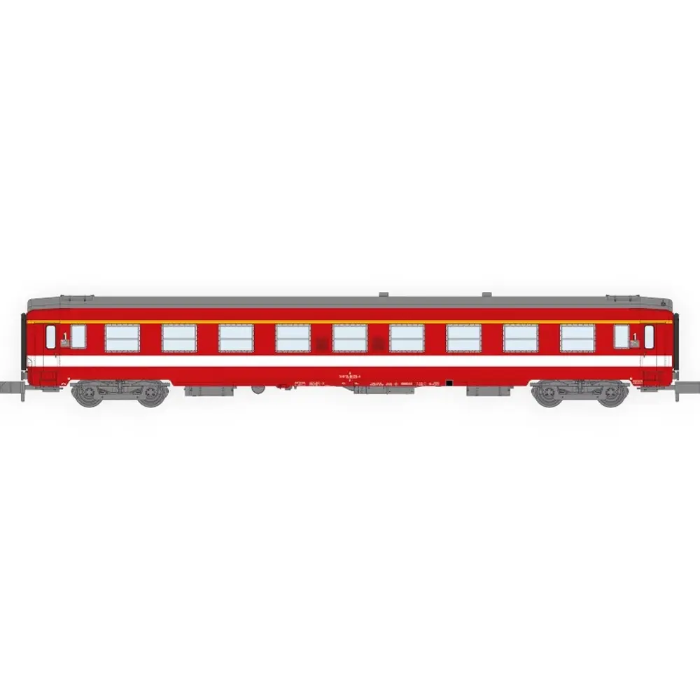 Voiture voyageurs IUC A9 Rouge ex-Capitole -1/2 Cartouche Corail - Ree Modèles NW341 - SNCF - N 1/160 - EP. IV - 2R