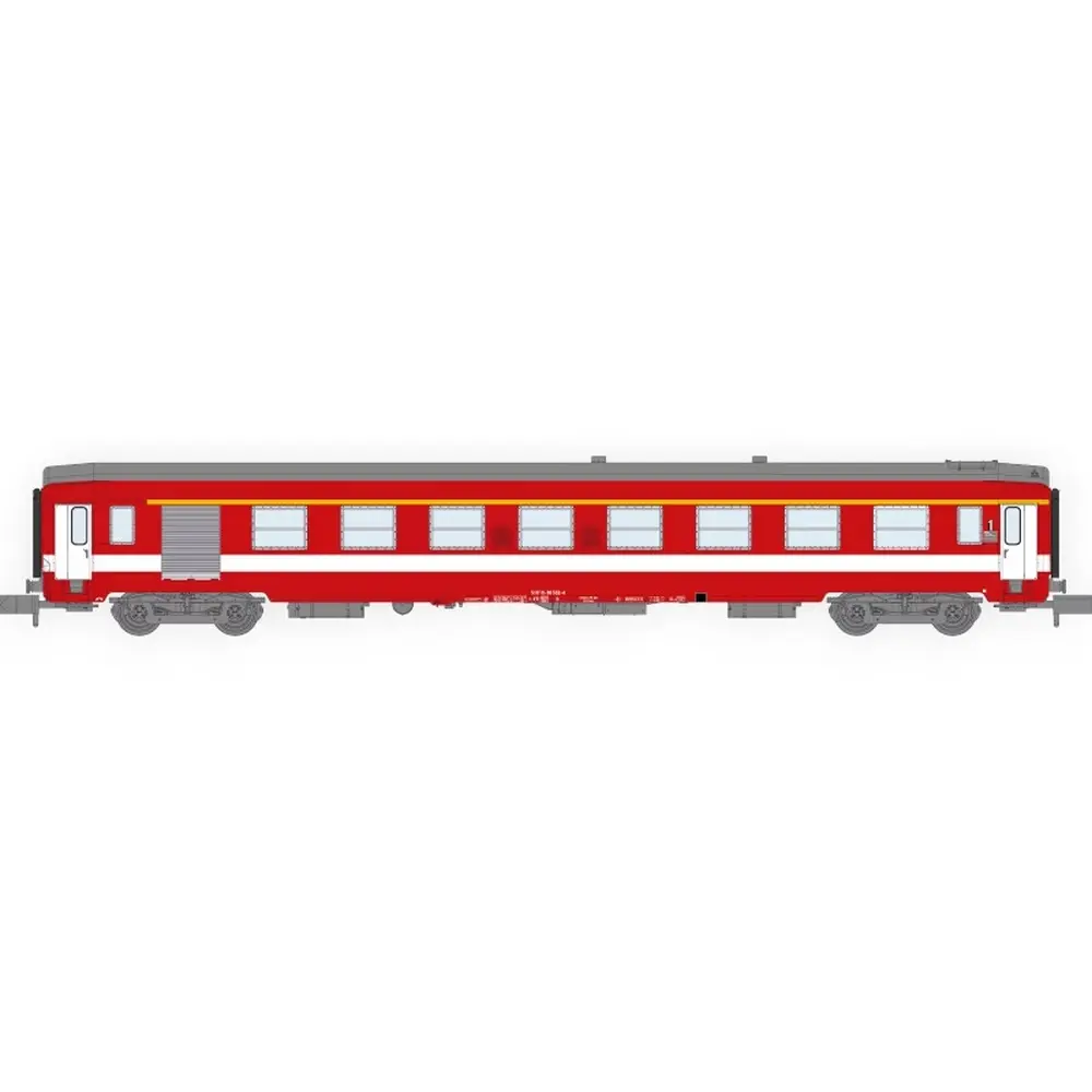 Voiture voyageurs IUC A7D Rouge ex-Capitole - Ree Modèles NW342 - SNCF - N 1/160 - EP. IV - 2R