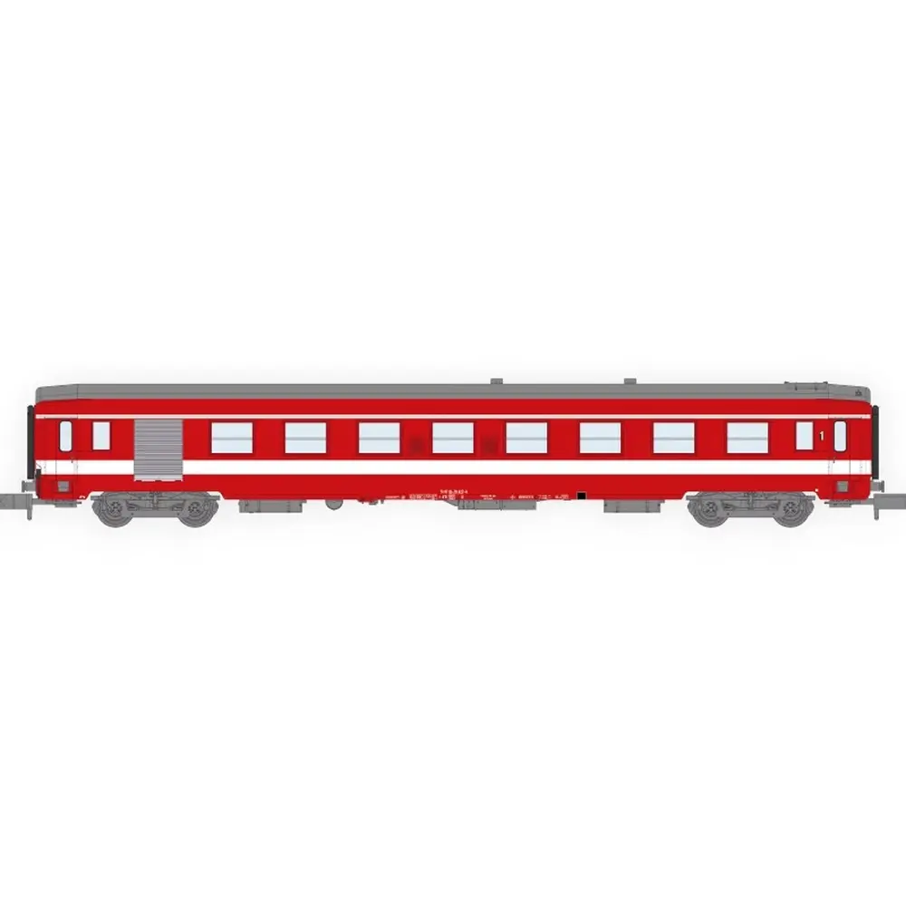 Voiture voyageurs IUC A7D Rouge - Ree Modèles NW343 - SNCF - N 1/160 - EP. IV - 2R