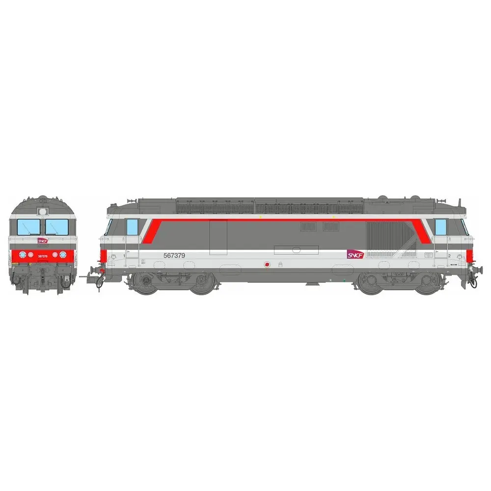 Locomotive diesel BB 67379 CHAMBERY - MULTISERVICE Logo Camillon - Ree Modèles MB247S - SNCF - HO 1/87 - EP. VI - Digital Sound fumigène - 2R