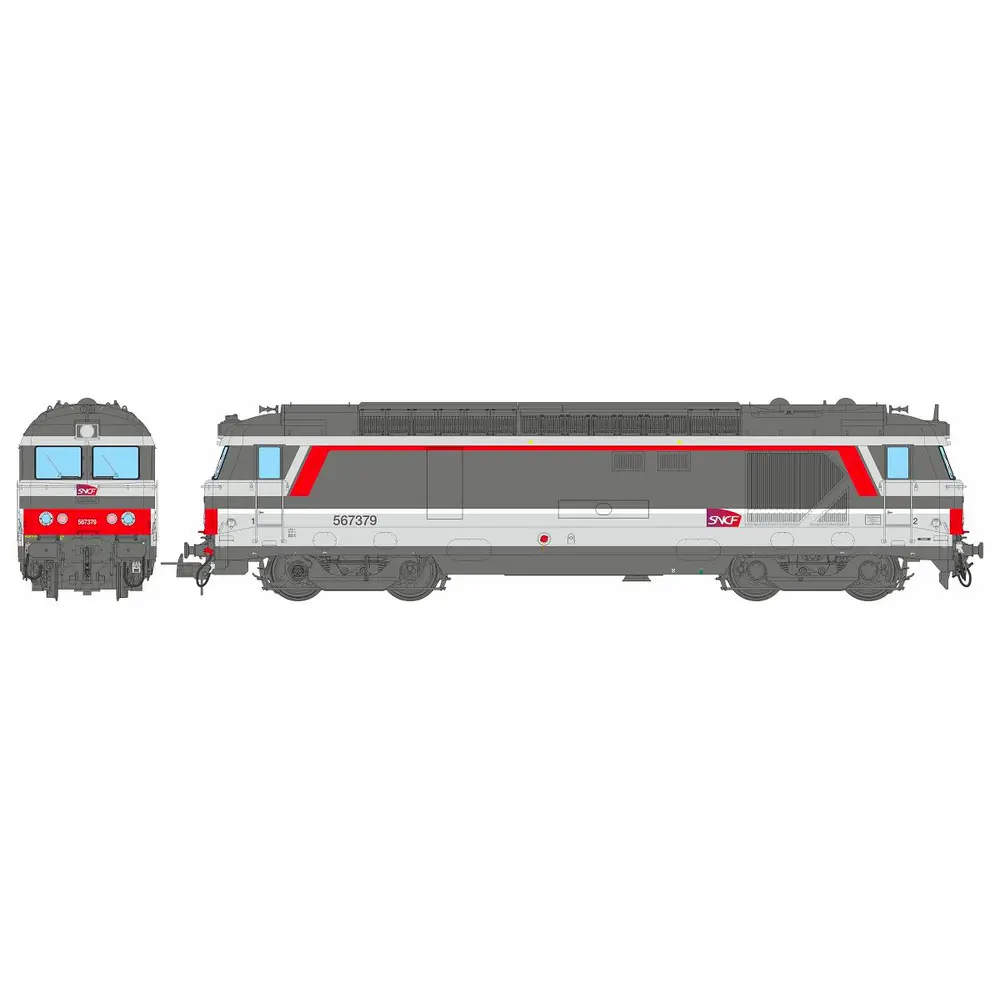Locomotive diesel BB 67379 CHAMBERY - MULTISERVICE Logo Camillon - Ree Modèles MB247SAC - SNCF - HO 1/87 - EP. VI - Digital Sound fumigène - 3R
