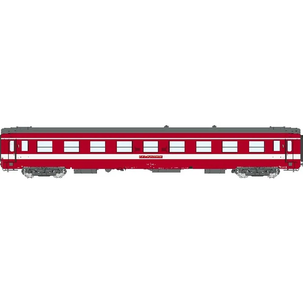Coffret de 3 voitures UIC (3 x A9) Livrée Rouge - Plaque "Le Capitole" - Ree Modèles VB504 - SNCF - HO 1/87 - EP. IV - 2R