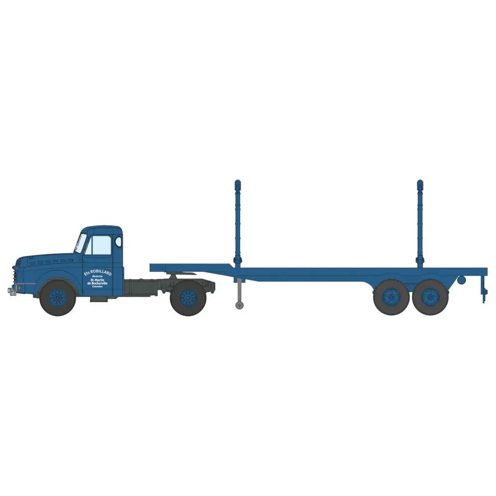 Camion Willeme Tracteur + Remorque transport de Grumes « Ets ROBILLARD » - Ree Modèles CB192 - HO 1/87