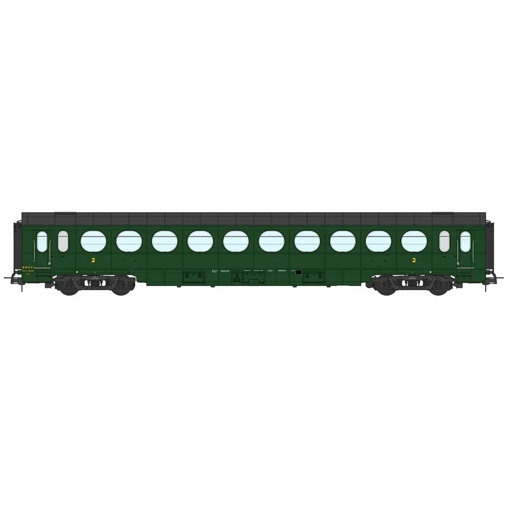 Voiture voyageurs Allégée ÉTAT, B10, vert 306 - Ree Modèles VB497 - SNCF - HO 1/87 - EP. III B - 2R