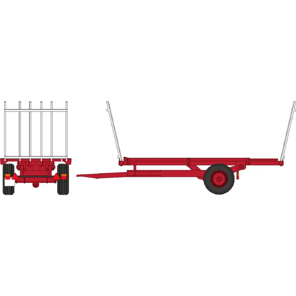 Remorque INTERNATIONALE HI 355T (5,5 t) – Plateau pour fourrage - Ree Modèles CB187 - HO 1/87