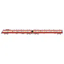 RGP 1 rouge TEE X 2777 + remorque XR 7777 avec 3ème phare - Ree Modèles NW356 - N 1/160 - SNCF - Ep III - Analogique - 2R