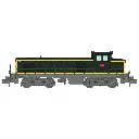 Locomotive diesel BB 63933, livrée vert 301, châssis gris, plaques en relief, dépôt de Nantes - Ree Modèles NW364 - N 1/160 - SNCF - Ep IV - Analogique - 2R