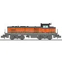 Locomotive diesel BB 63568, livrée Arzens orange 435, logo "nouilles" - Ree Modèles NW365 - N 1/160 - SNCF - Ep V - Analogique - 2R