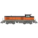 Locomotive diesel BB 64079, livrée Arzens orange 435, logo casquette - Ree Modèles NW366 - N 1/160 - SNCF - Ep V - Analogique - 2R