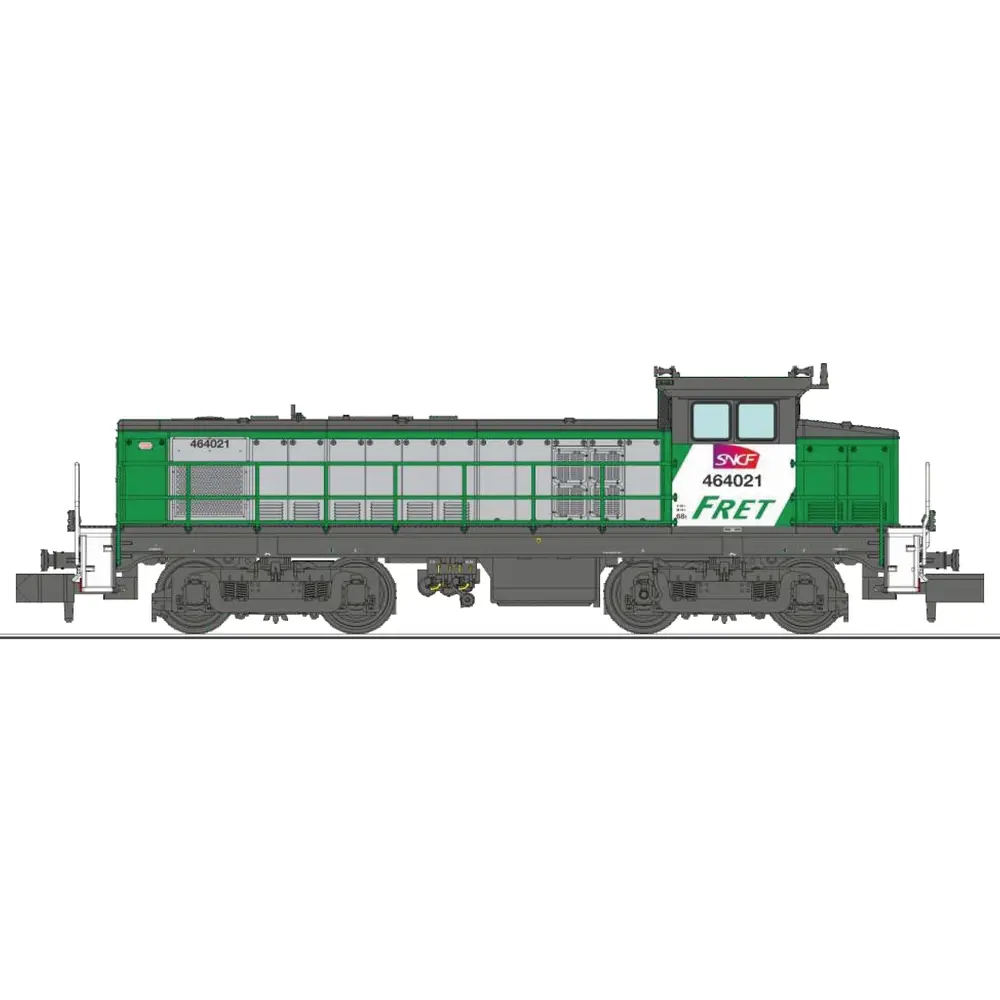 Locomotive diesel BB 464021, livrée FRET, logo Carmillon - Ree Modèles NW367 - N 1/160 - SNCF - Ep VI - Analogique - 2R
