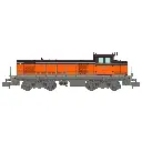 Locomotive diesel BB 64079, livrée Arzens orange 435, logo casquette - Ree Modèles NW366S - N 1/160 - SNCF - Ep V - Digital sound - 2R