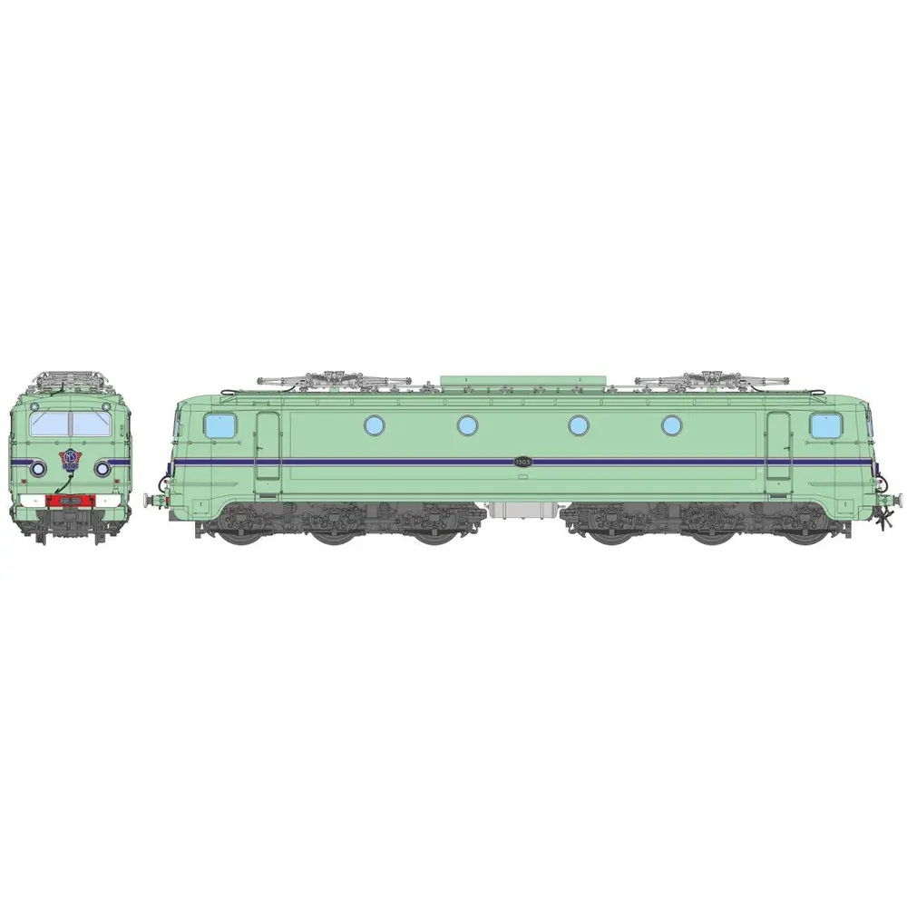 Locomotive électrique série 1300 N°1302, livrée vert turquoise origine - Ree Modèles NS1300-1 - HO 1/87 - NS - Ep III - Analogique - 2R
