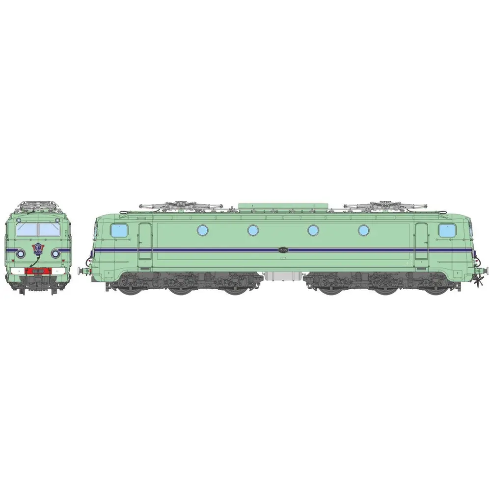 Locomotive électrique série 1300 N°1302, livrée vert turquoise origine - Ree Modèles NS1300-1S - HO 1/87 - NS - Ep III - Digital sound - 2R